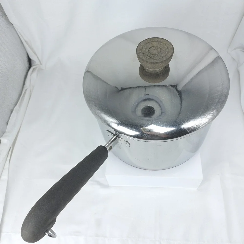 Vintage Revere Ware 1801 Copper Clad Bottom 3qt Saucepan W/ Lid Made in USA